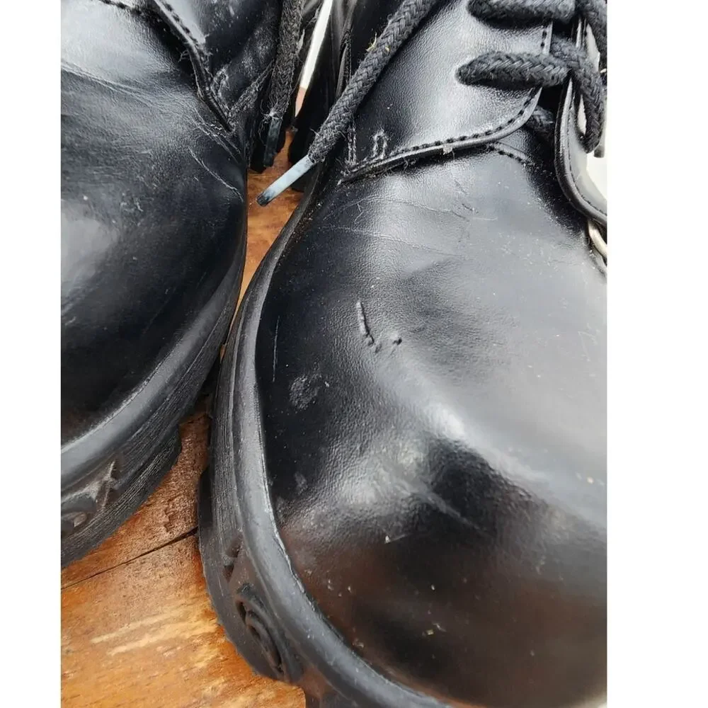 Vintage Y2K City Snappers Chunky Black Platform Shoes Size 7 Grunge